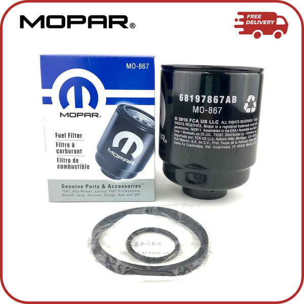 Mopar Dodge RAM 2500-5500 6.7L Cummins Oil Fuel Filter Kit for model 2013-2018 , OEM 68197867AB (MO-867)